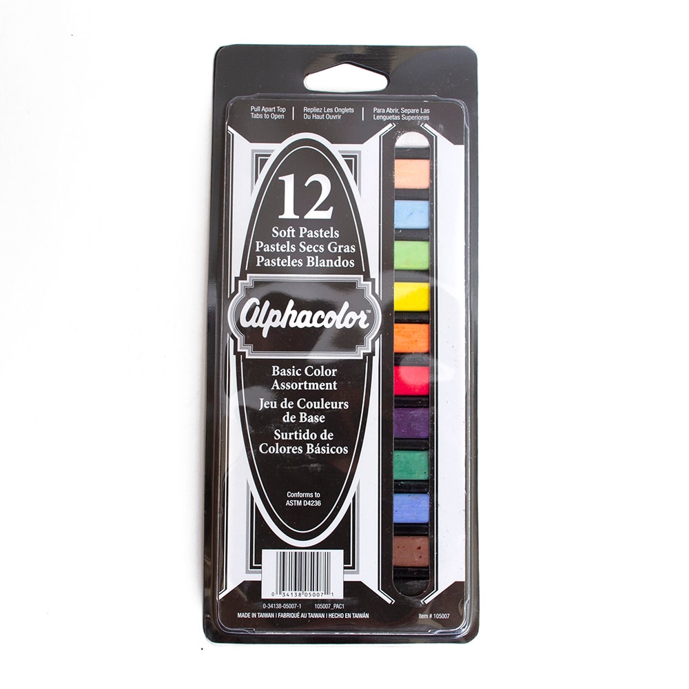 Pastels, Art & School, Alphacolor, Square, Basic, 12 set, 2464